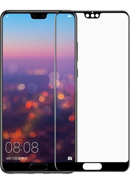 Jopus Huawei P20 5D Nano Tam Kaplayan Ekran Koruyucu + Şeffaf Silikon Kılıf