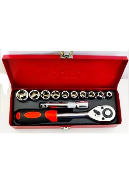 Makroyapı Solid 12 Parça Lokma Takımı 1/2 Set Lokma 6 Köşe Lokma Seti