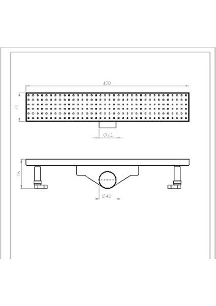 Duş Kanalı 40 Cm Kare Desenli 93764