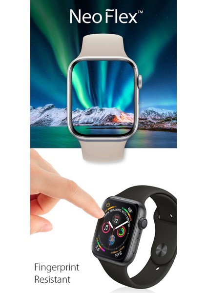 Apple Watch Seri 6/SE/5/4 (44mm) ile Uyumlu Ekran Koruyucu Film Neo Flex HD (3 Adet) - 062FL25574
