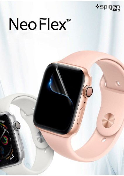 Apple Watch Seri 6/SE/5/4 (44mm) ile Uyumlu Ekran Koruyucu Film Neo Flex HD (3 Adet) - 062FL25574