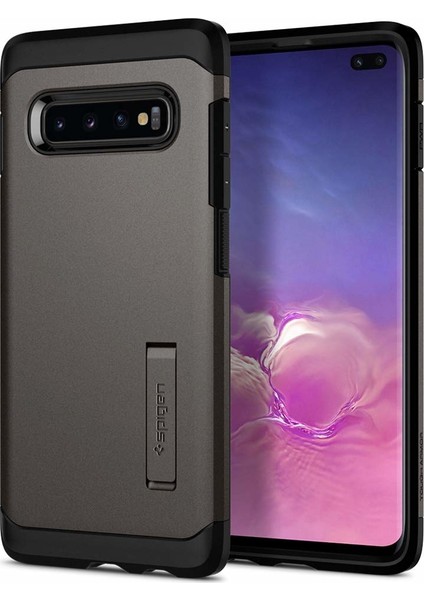 Samsung Galaxy S10 Plus Kılıf Tough Armor Gunmetal - 606CS25769