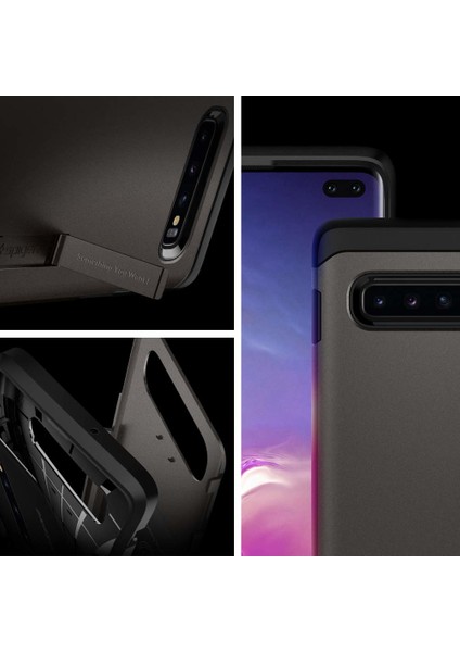 Samsung Galaxy S10 Plus Kılıf Tough Armor Gunmetal - 606CS25769