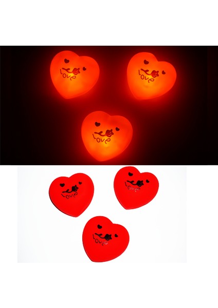 Kalpli Led Işıklı Love Yazılı 3'lü