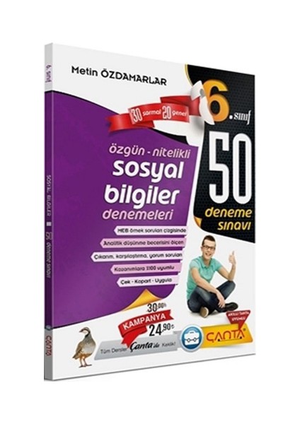 6. Sınıf Sosyal Bilgiler 50 Deneme Sınavı