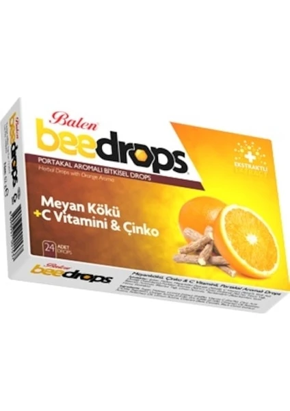 Bitkisel Drops Boğaz Pastili 24 Drops Meyan Kökü+C Vitamini Ve Çinko