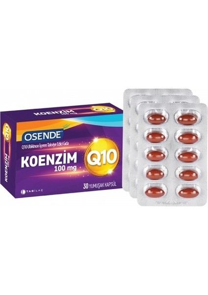 Osende Koenzim 100mg Q10 30 Yumuşak Kapsül