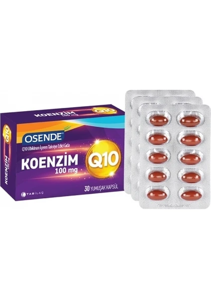 Osende Koenzim 100mg Q10 30 Yumuşak Kapsül