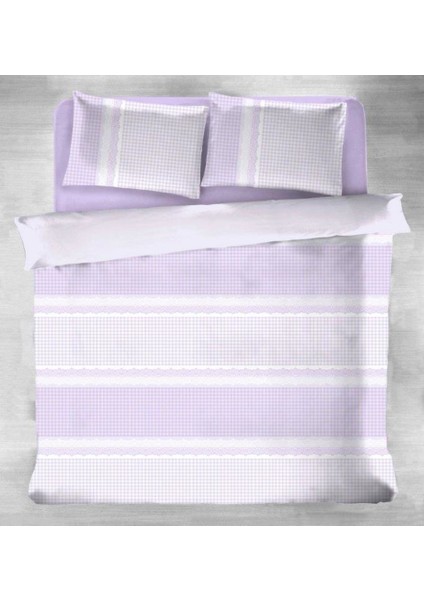 Modaletto Lima Lila Çift Kişilik Nevresim Takımı