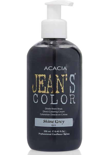 Jeans Color Su Bazlı Amonyaksız Saç Boyası (Gri-Shine Grey)250Ml