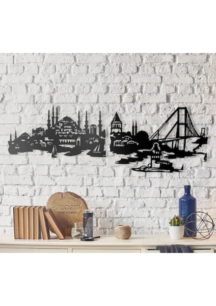 Şehr-i Istanbul XL Metal Duvar Süsü