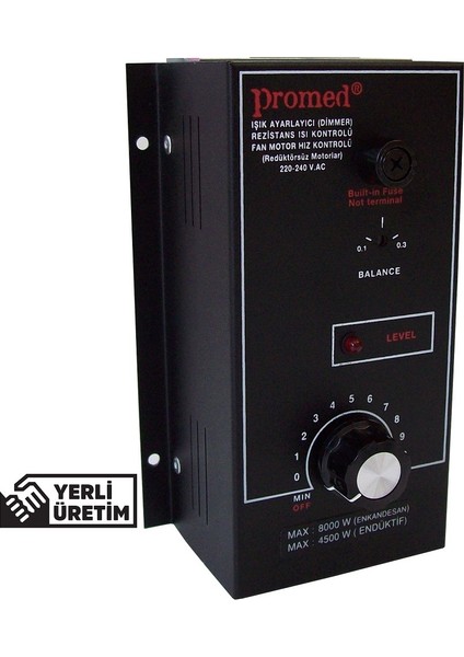 220 V.AC Pano Tipi 8000W Dimmer & Rezistans Isı kontrol & Fan motor devir kontrol.