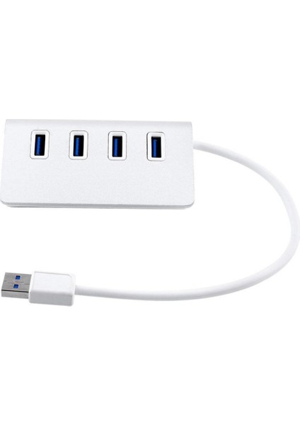 4 Port Usb 3.0 Premium Metal Çoklayıcı Macbook Bilgisayar Uyumlu Yüksek Hızlı 5 Gbps Usb 3.0 Hızlı Şarj Smart Hub