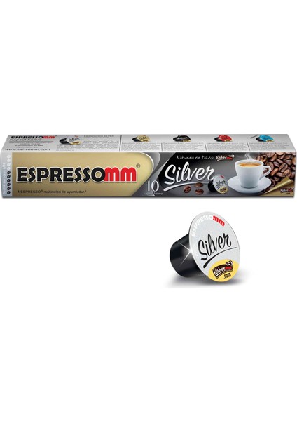 Silver Kapsül Kahve (10 Adet) - Nespresso Uyumlu