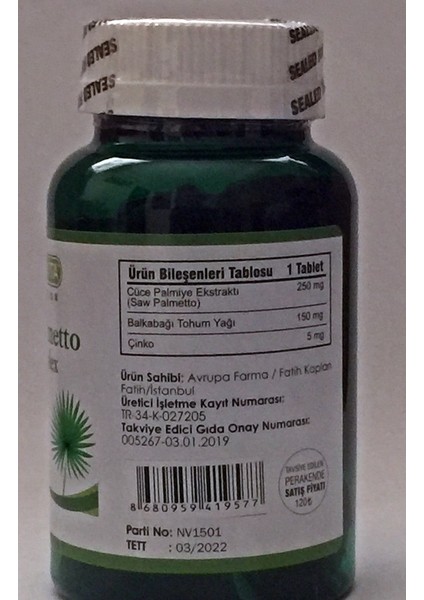 Saw Palmetto Complex 120 Yumuşak Kapsül
