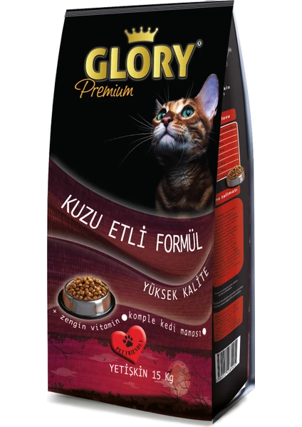 Premium Kuzu Etli Yetişkin Kedi Maması 15 kg