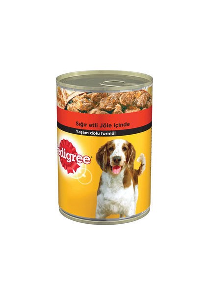 Biftekli Konserve Köpek Maması 400 Gr x 24 Adet