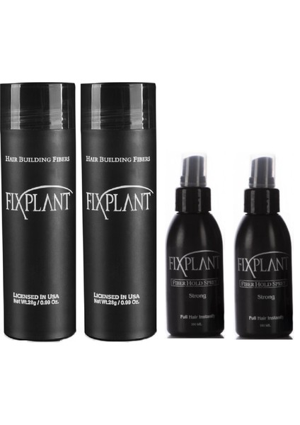 Fixplant 2 Set 56 gr ( Saç Gürleştirici, Saç Dolgunlaştırıcı, Saç Fiberi, Saç Tozu )+ Toppik