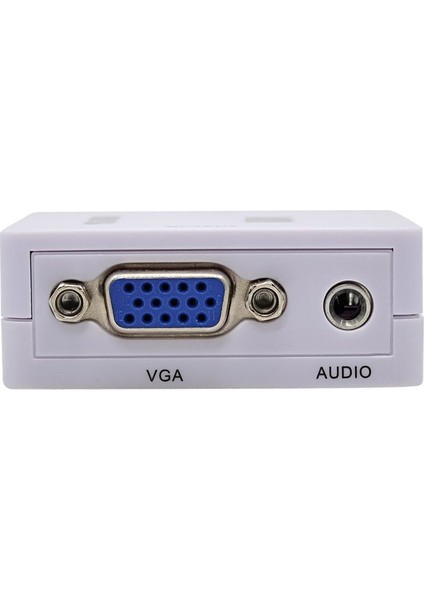 Hdmı To Vga Audio Full Hd 1080P Ve Ses Destekli Pal Ntsc Uyumlu Hdmı Dönüştürücü Çevirici Mini Switch