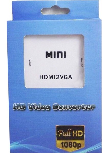 Hdmı To Vga Audio Full Hd 1080P Ve Ses Destekli Pal Ntsc Uyumlu Hdmı Dönüştürücü Çevirici Mini Switch