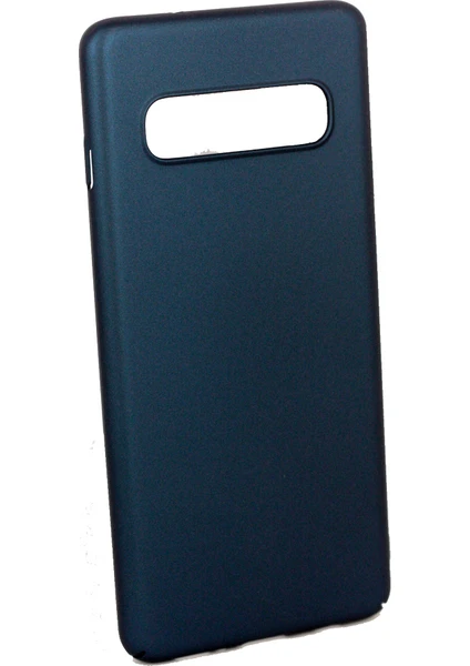 Case 4U Samsung Galaxy S10 Kılıf Tam Kenar Koruyucu Rubber Arka Kapak Mavi