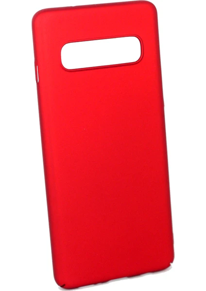 Case 4U Samsung Galaxy S10 Plus Kılıf Tam Kenar Koruyucu Rubber Arka Kapak Kırmızı