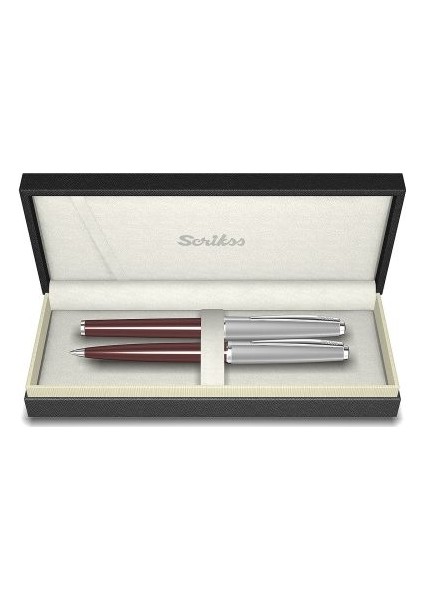 78 Dolma Kalem + Tükenmez Kalem Set Bordo