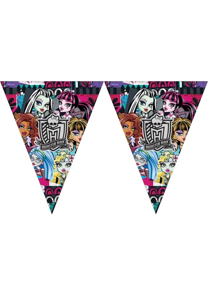 1 Adet Monster High Bayrak Flama Kız Doğum Günü 2. 2 Metre