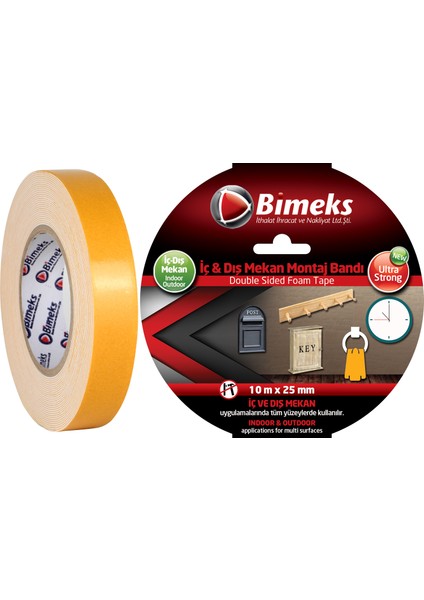 Çift Taraflı Köpük Montaj Bandı - 10 Mt X 25 Mm