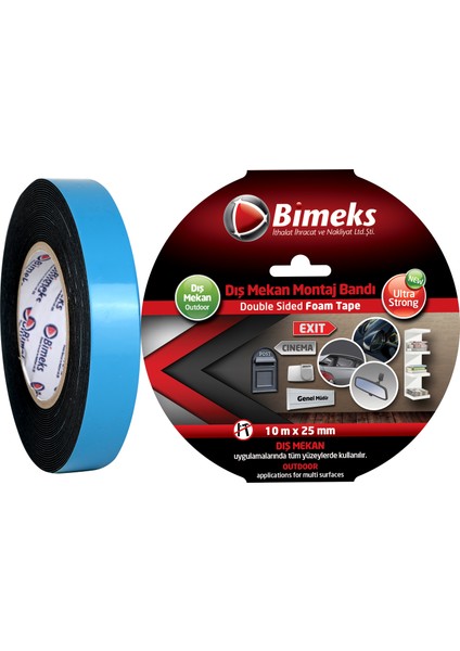 Çift Taraflı Köpük Montaj Bandı - 10 Mt X 25 Mm