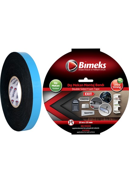 Çift Taraflı Köpük Montaj Bandı - 25 Mt X 25 Mm