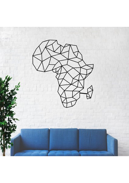 Geometrik Afrika Kıtası Metal Tablo fiyatları