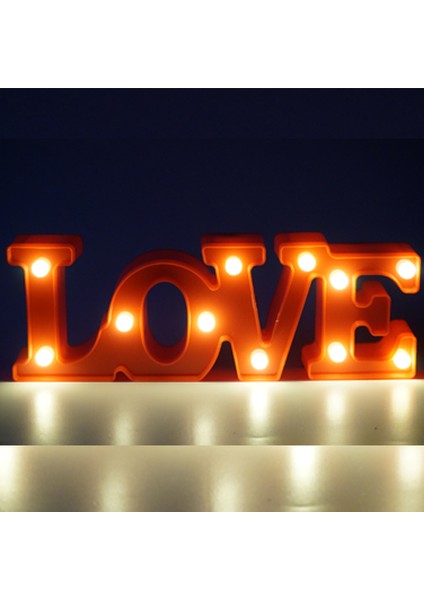 Love Yazılı Led Işıklı Dekor