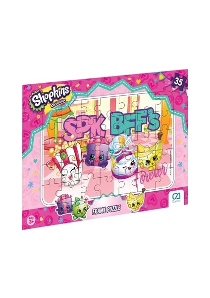 Frame Puzzle Shopkins Cicibiciler 35 Parça