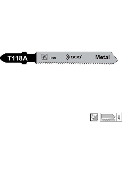 SGS Metal Dekupaj Ağzı 77mm x 7,9mm 5 pcs.