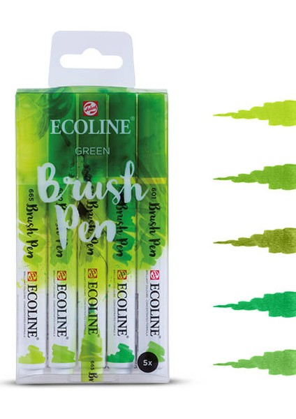 Ecoline Brush Pen 5'Li Set Yeşil Tonlar