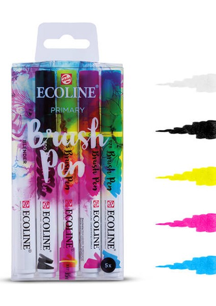 Ecoline Brush Pen 5'Li Set Ana Renkler