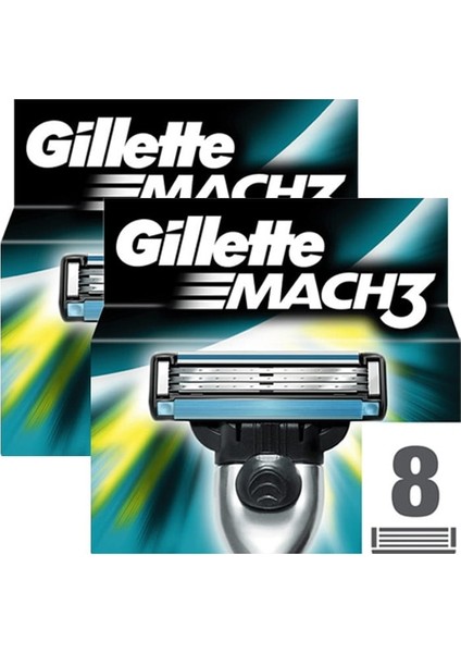 Mach3 Yedek Tıraş Bıçağı 8'li x 2 Adet