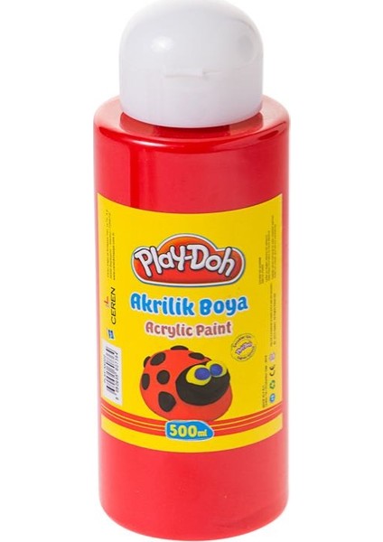 Akrilik Boya 500 Ml. Kırmızı Play-Ak002
