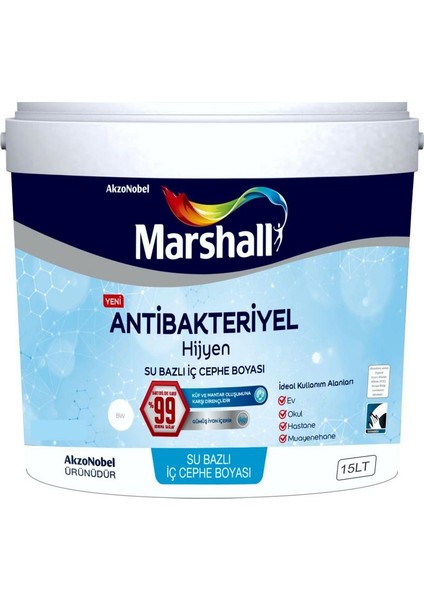 Antibakteriyel Hijyen Su Bazlı İç Cephe Boyası 15Lt