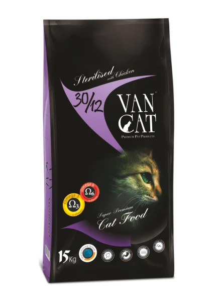 VanCat Sterilised Tavuklu Yetişkin Kedi Maması 15kg