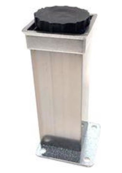 Alüminyum Ayak Kare 40X40 12Cm İnox