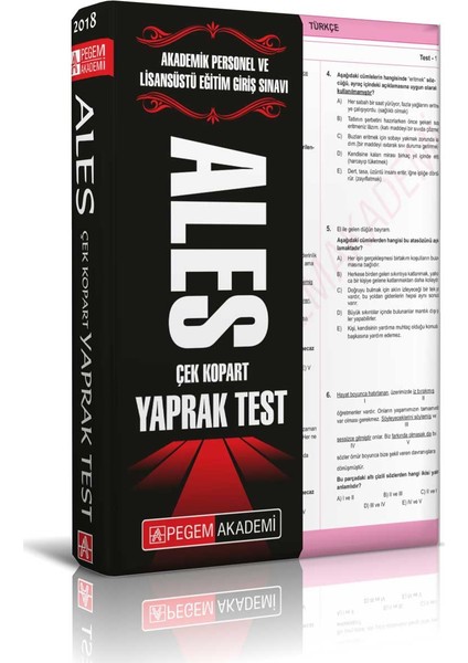 2018 ALES Çek Kopar Yaprak Test