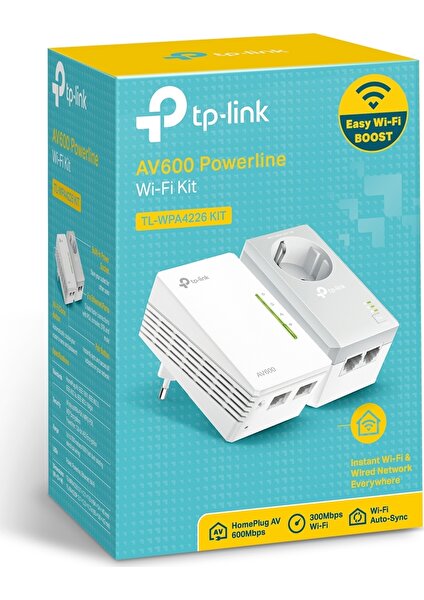 TL-WPA4226KIT, AV600 300 Mbps Kablosuz Powerline Adaptör Kiti