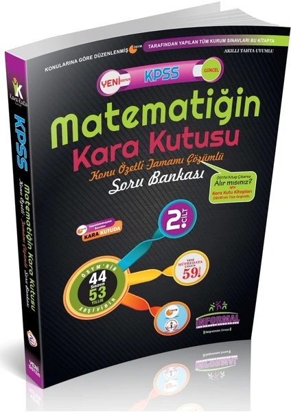 İnformal Yayınları 2019 KPSS Matematiğin Kara Kutusu 2. Cilt Sor Bankası