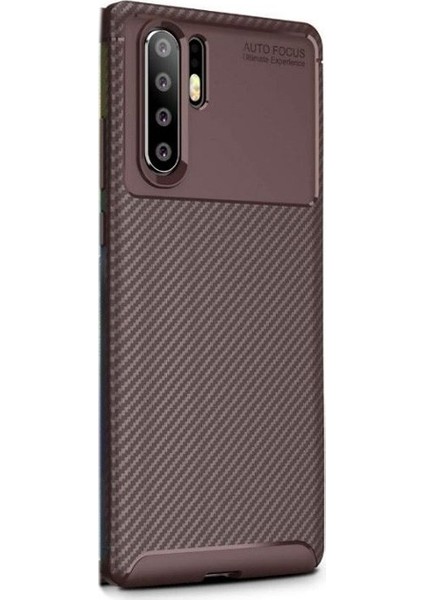 Huawei P30 Pro Kılıf Negro Karbon Dizayn Silikon+Nano Glass