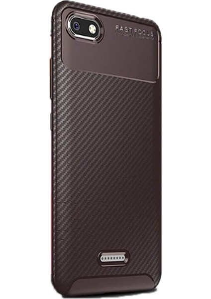 Xiaomi Redmi 6A Kılıf Negro Karbon Dizayn Silikon+Nano Glass
