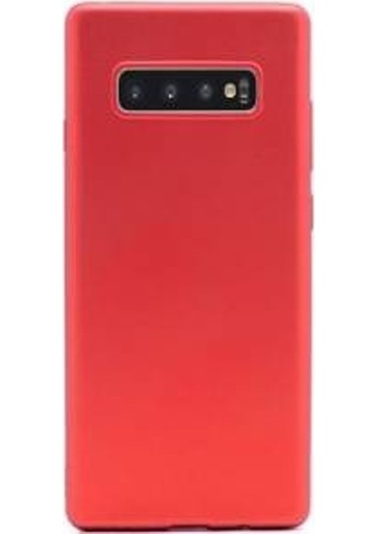 S10 Plus Kılıf Premier Silikon Esnek Arka Koruma Kırmızı