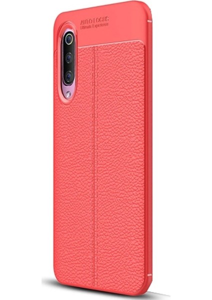 Xiaomi Mi 9 Kılıf Niss Silikon Deri Görünümlü+Nano Glass