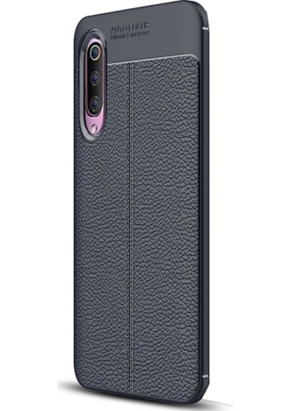 Xiaomi Mi 9 Kılıf Niss Silikon Deri Görünümlü+Nano Glass